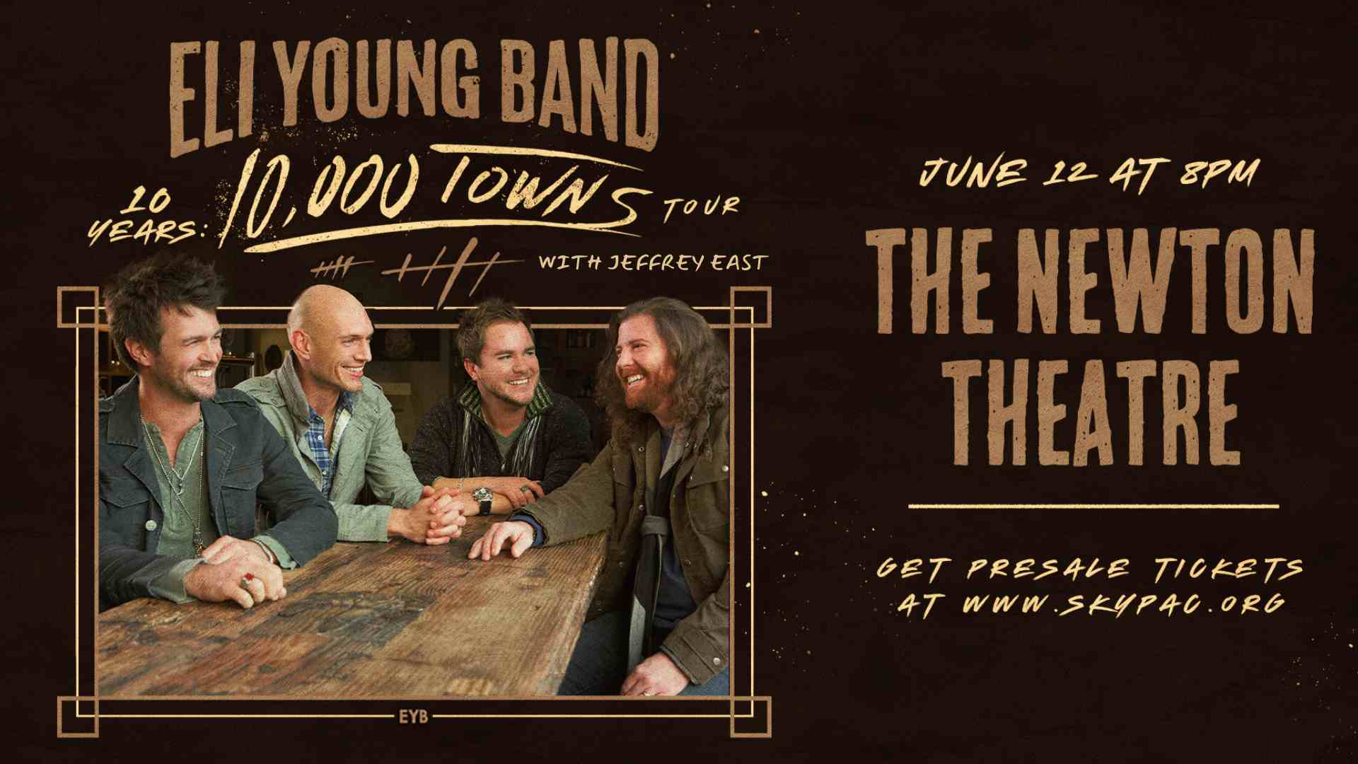 Eli Young Band plays The Newton Theatre on Wednesday, June 12th 