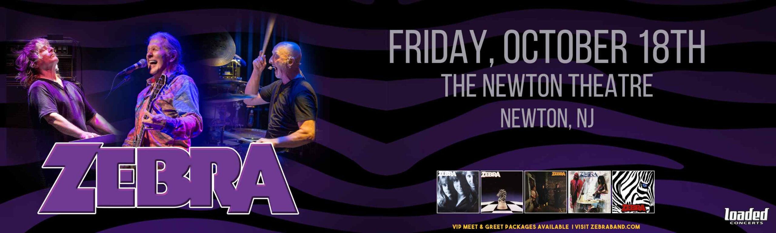 Zebra comes to The Newton Theatre on Friday, October 18th.